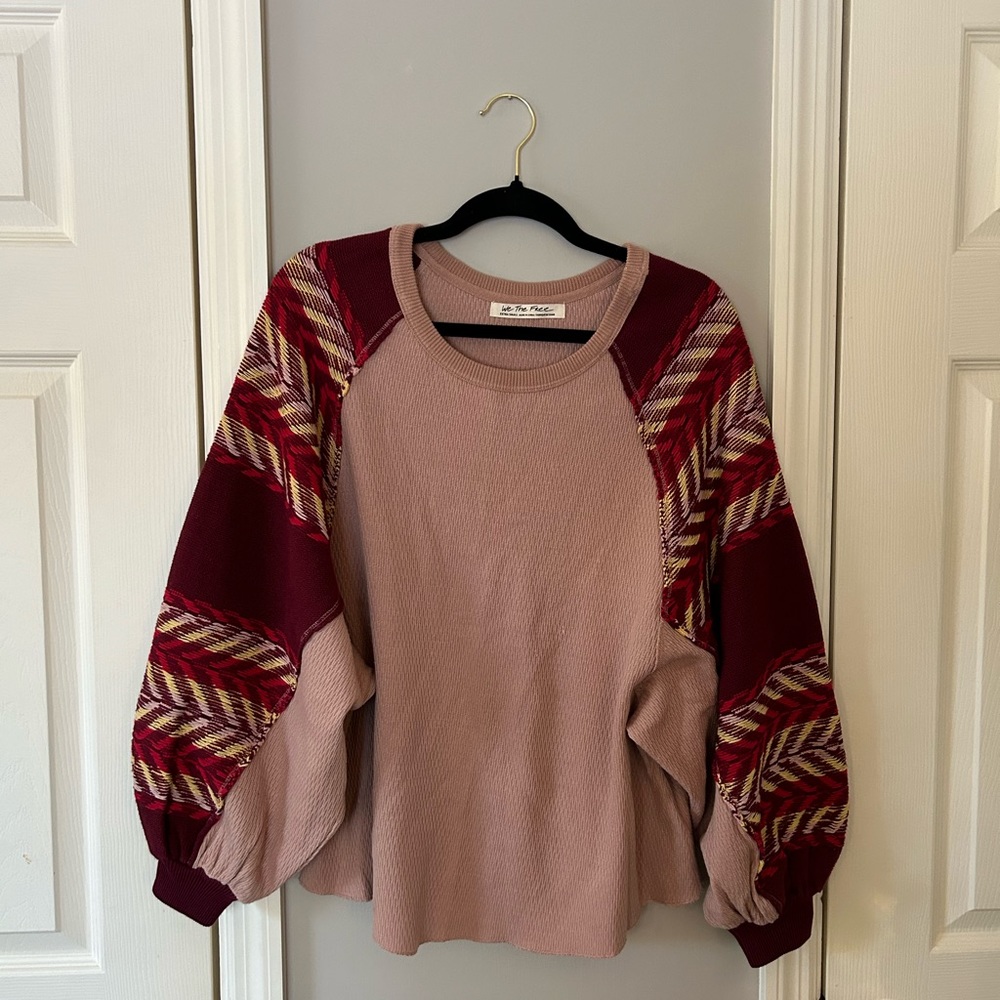 Free People We The Free Rainbow Dreams thermal top sz XS